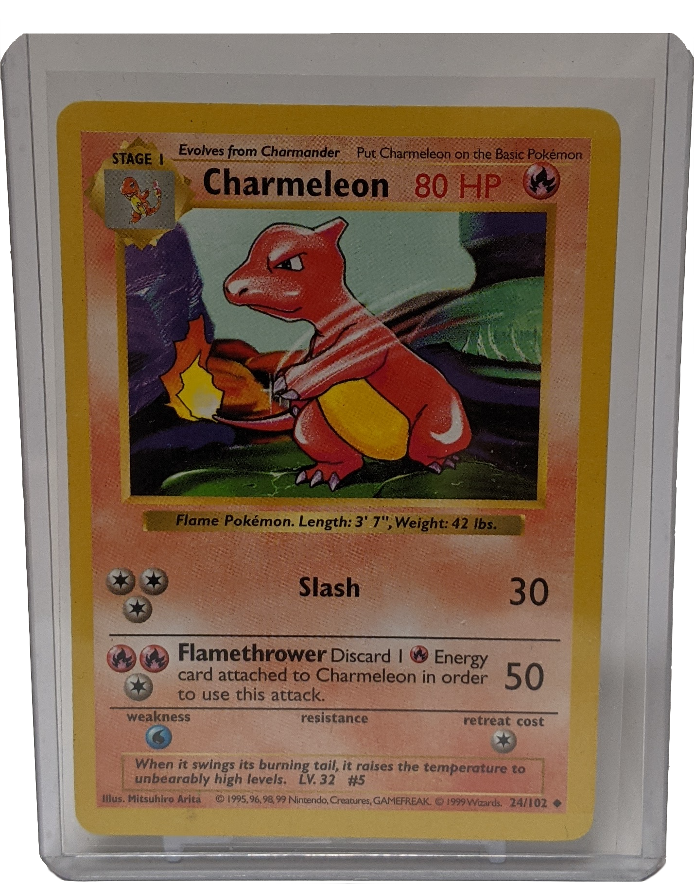 1999 Pokemon Charmeleon - Unlimited Shadowless | Kaiya's Collectibles 1999 Pokemon Charmeleon - Unlimited Shadowless | Kaiya's Collectibles