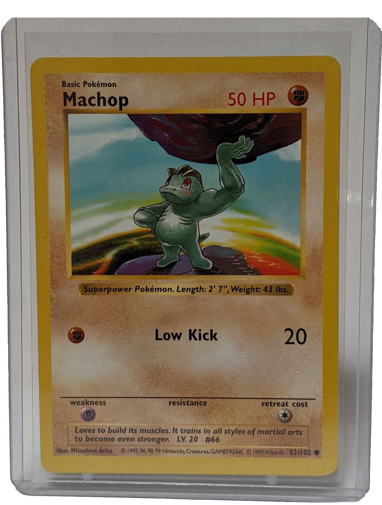 1999 Pokemon Machop - Unlimited Shadowless
