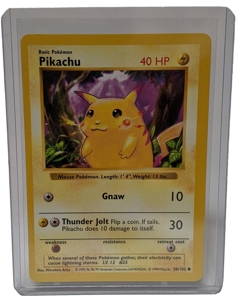 1999 Pokemon Pikachu (Red Cheeks) - Unlimited Shadowless