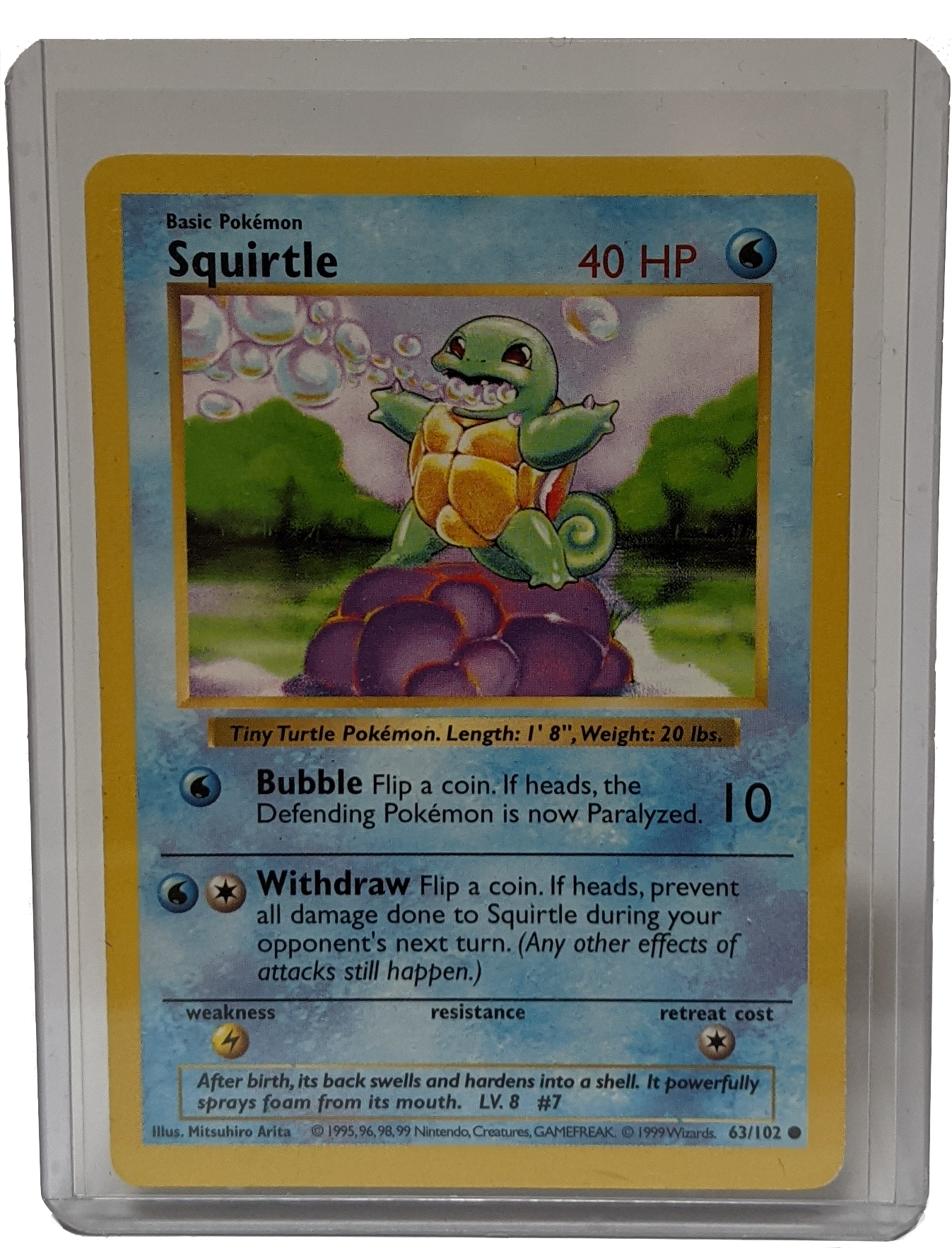 1999 Pokemon Squirtle - Unlimited Shadowless
