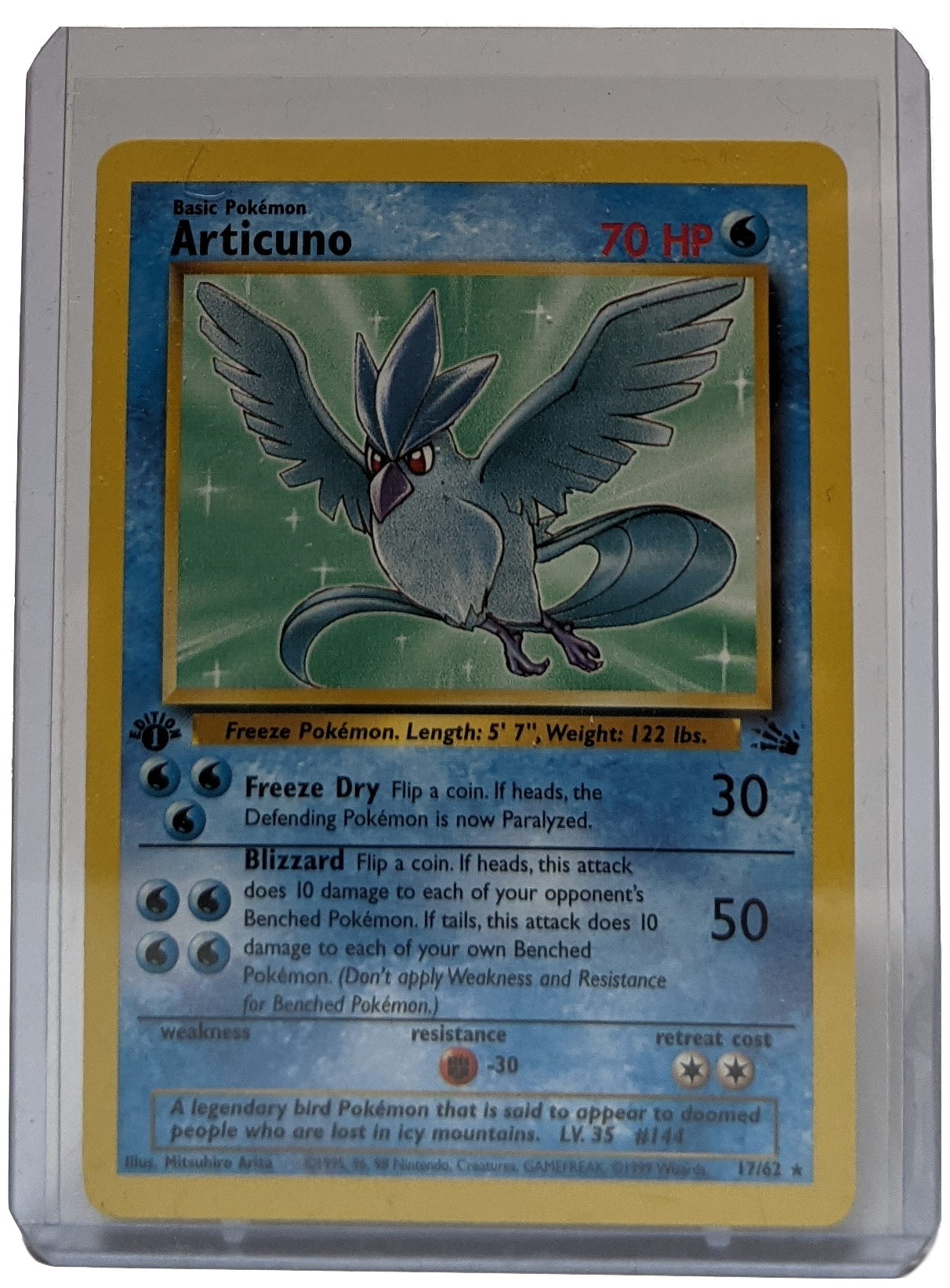 1999 Pokemon Fossil Articuno - 1st Edition 1999 Pokemon Fossil Articuno - 1st Edition
