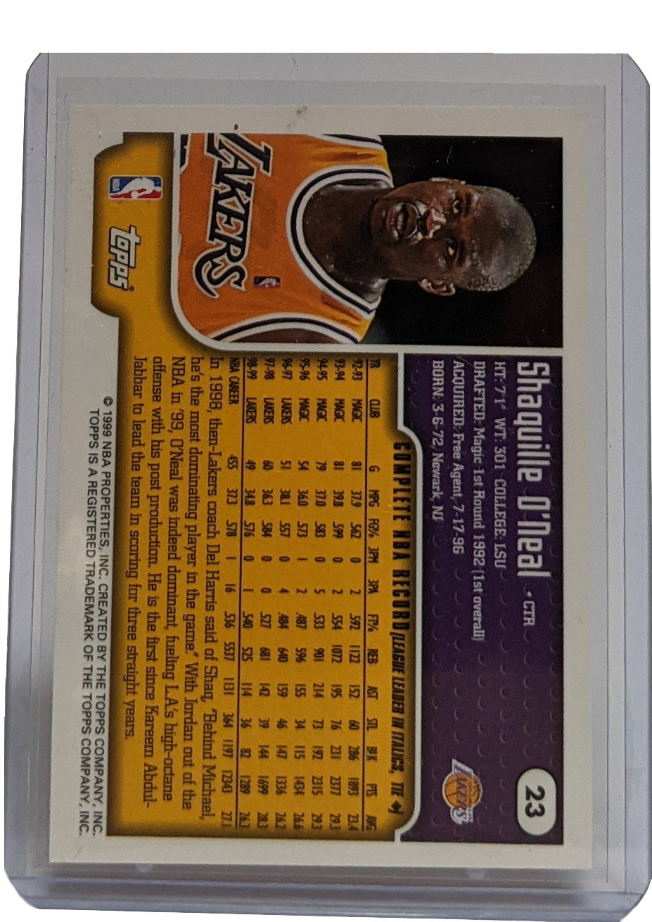 1999-00 Topps Shaquille O'Neal